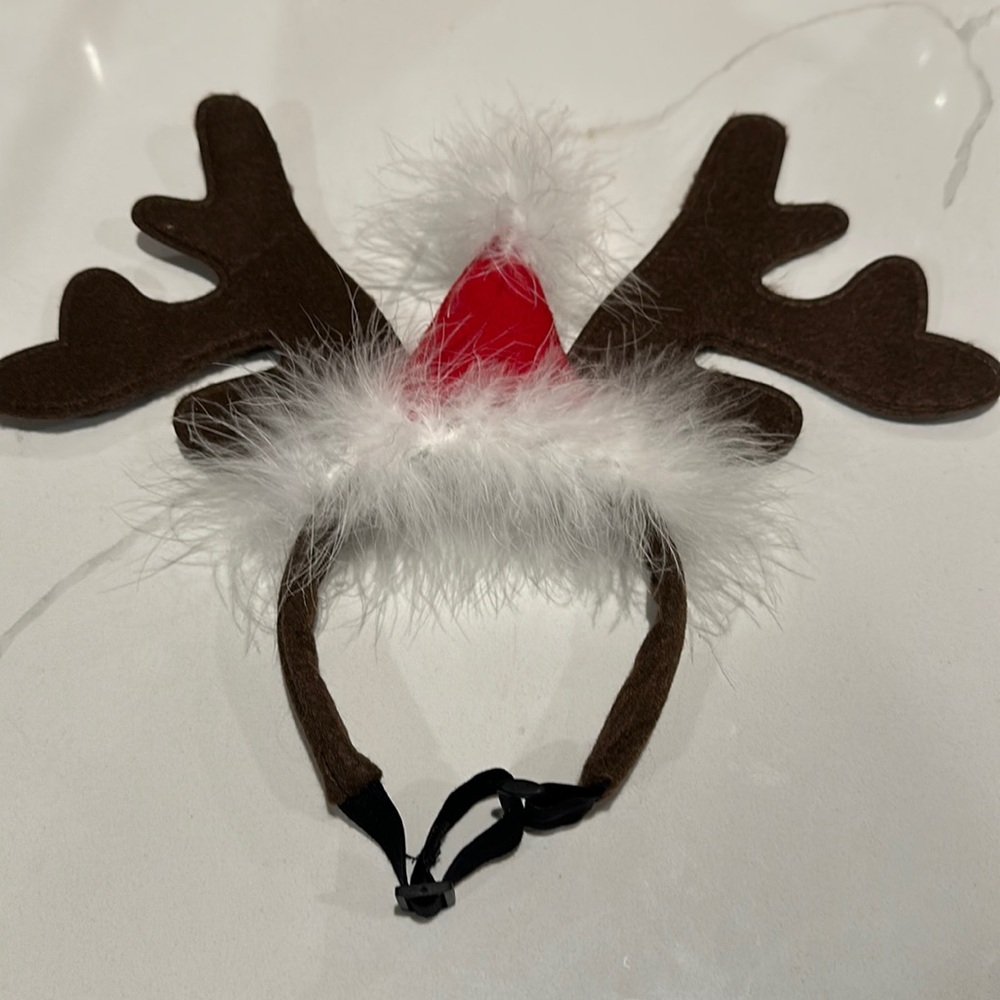 felt light weight Antlers Dog Accessory, Holiday dog - size adjustable